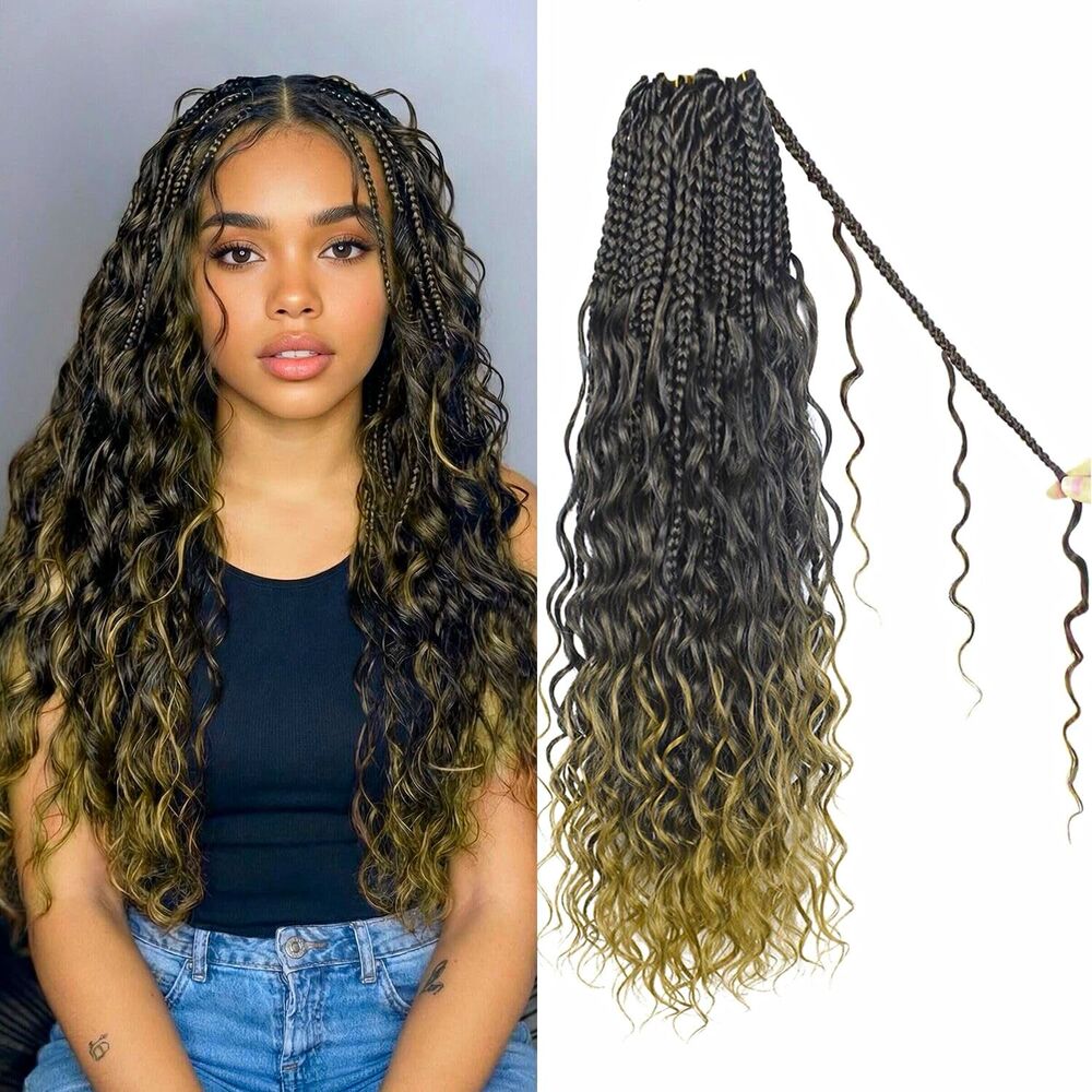Protein Silk Crochet Hair Extension 18” Synthetic Curly Black Blond for Women